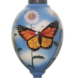Garden Butterfly Hand-Painted Glass Ornament