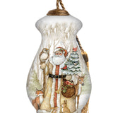 Winter Forest Santa Spire Ornament