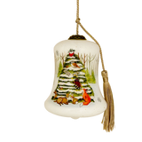 Winter Forest Animals Glass Ornament