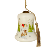 Winter Forest Animals Glass Ornament