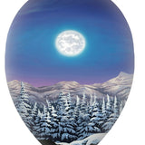 Northern Wolf Hand-Painted Glass Ornament – Aurora Wildlife Keepsake