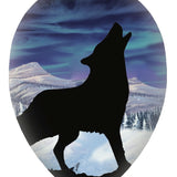 Northern Wolf Hand-Painted Glass Ornament – Aurora Wildlife Keepsake