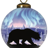 Northern Bear Hand-Painted Glass Ornament – Wilderness Wildlife Gift