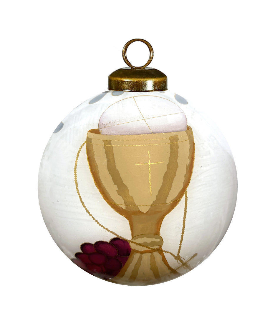 Blessings On Your First Communion Glass Ornament