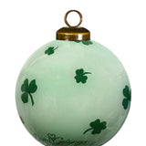 Happy Christmas To You Irish Santa Glass Ornament