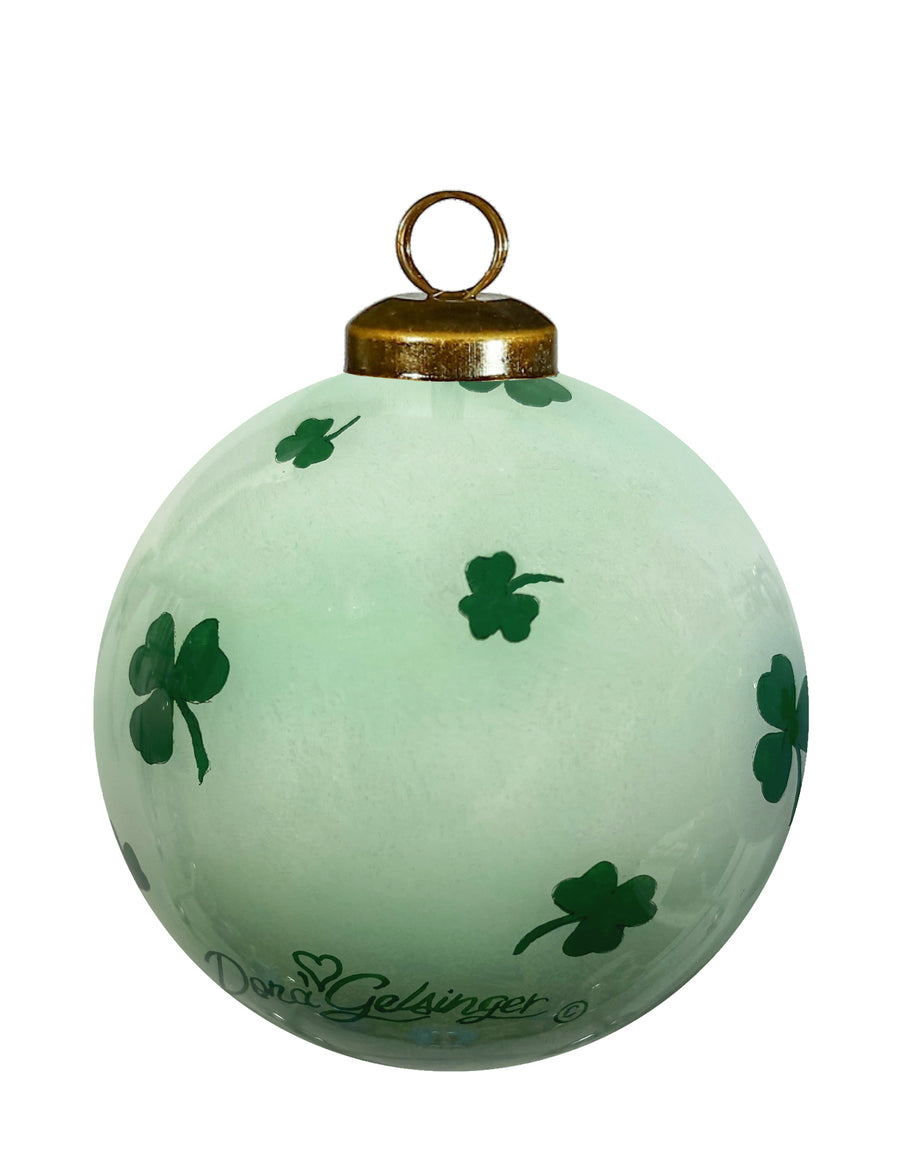 Happy Christmas To You Irish Santa Glass Ornament