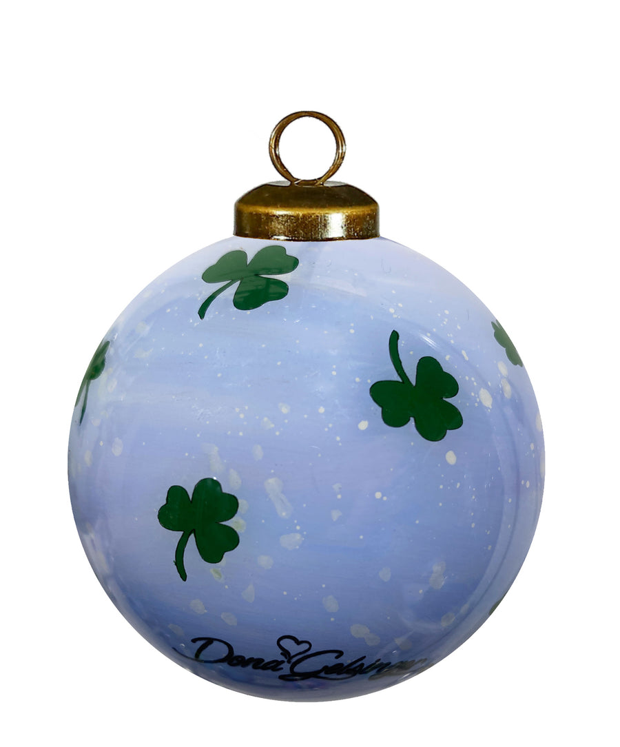 Tis A Blessing TO Be Irish Snowman Glass Ornament