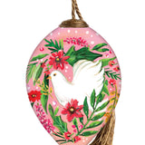 Peaceful Floral Dove Hanging Glass Ornament