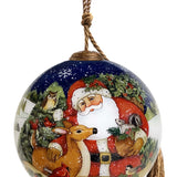 Christmas Magic Santa Glass Ornament