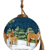 Nativity Scene Christmas Hanging Glass Ornament