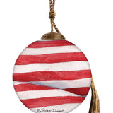 American Eagle Hand-Painted Glass Ornament