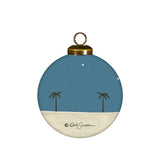 Jesus Is Born Glass Ornament