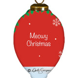Meowy Christmas Teardrop Ornament