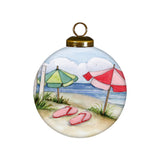 The Best Beach Day Glass Ornament
