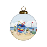 Beach Days Hand-Painted Glass Ornament