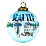 Seattle Hand-Painted Glass Ornament
