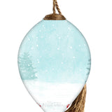 Peppermint Snow Couple Finial Ornament