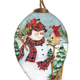 Holiday Lodge Snowman Finial Ornament