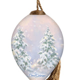 Winter Angel Hanging Glass Ornaments