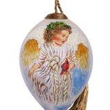 Angel of Hope Hand-Painted Glass Spire Ornament – Heavenly Inspiration Gift