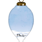 Sled Snowman Round Ornament