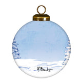 Hockey Snowman Round Ornament