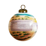 Colorful Flip Flops Hand-Painted Glass Ornament