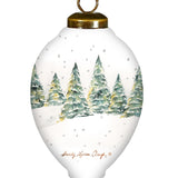 Holiday Village Church Teardrop Ornament