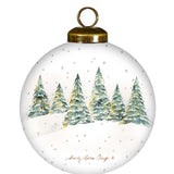Bless Our Home Glass Ornament
