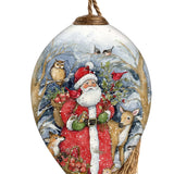 Forest Friends Santa Finial Ornament