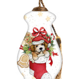 Stocking Dog Spire Ornament