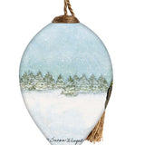 Holiday Homestead Hand-Painted Glass Ornament