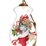 Stocking Cat Spire Ornament