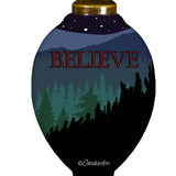 Believe Bigfoot Teardrop Ornament