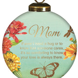 Mom Hand-Painted Glass Ornament