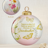 Grandmother Hand-Painted Glass Ornament