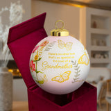 Grandmother Hand-Painted Glass Ornament