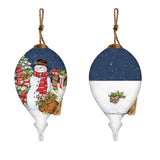 Christmas Morning Snowman Finial Ornament