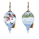 Skating Together Finial Ornament