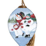 Skating Together Finial Ornament