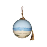 Santa's On Island Time Hand-Painted Glass Ornament – Tropical Christmas Coastal Keepsake
