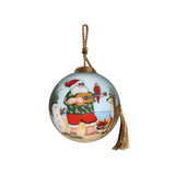 Santa's On Island Time Hand-Painted Glass Ornament – Tropical Christmas Coastal Keepsake