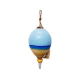 Santa's Beach Tree Hand-Painted Glass Ornament – Tropical Christmas Coastal Keepsake