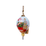 Santa's Beach Tree Hand-Painted Glass Ornament – Tropical Christmas Coastal Keepsake