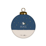 Peace Nativity Glass Ornament