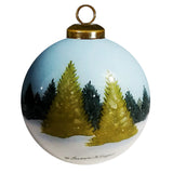 Woodland Hedgehog Hand-Painted Glass Ornament by Susan Winget – Nature Gift
