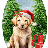 Furry and Bright Puppy Olive Ornament