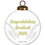 Graduation Keepsake Ornament – Elegant Hand-Painted Glass Gift in a Gift Box