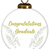 Graduation Keepsake Ornament – Elegant Hand-Painted Glass Gift in a Gift Box