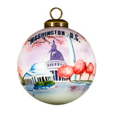 Washington D.C. Hand-Painted Glass Ornament – Capital City Travel Keepsake